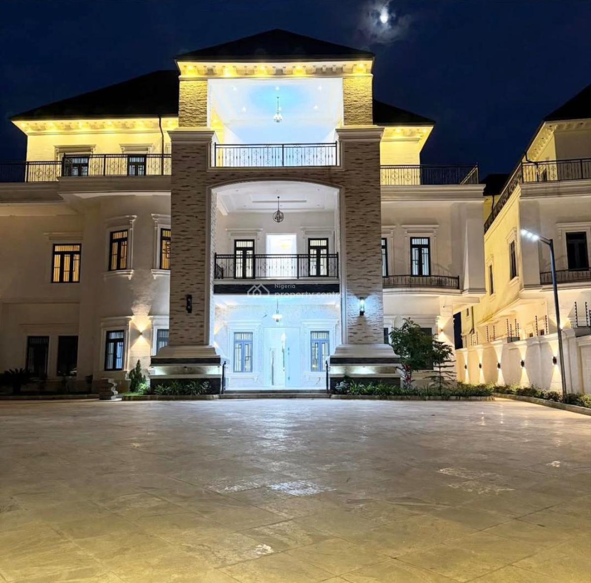 Newly Developed 9 Bedroom Exquisite Mansion with a Penthouse Elevator, Minister Hills Top, Maitama District, Abuja, Detached Duplex for Sale