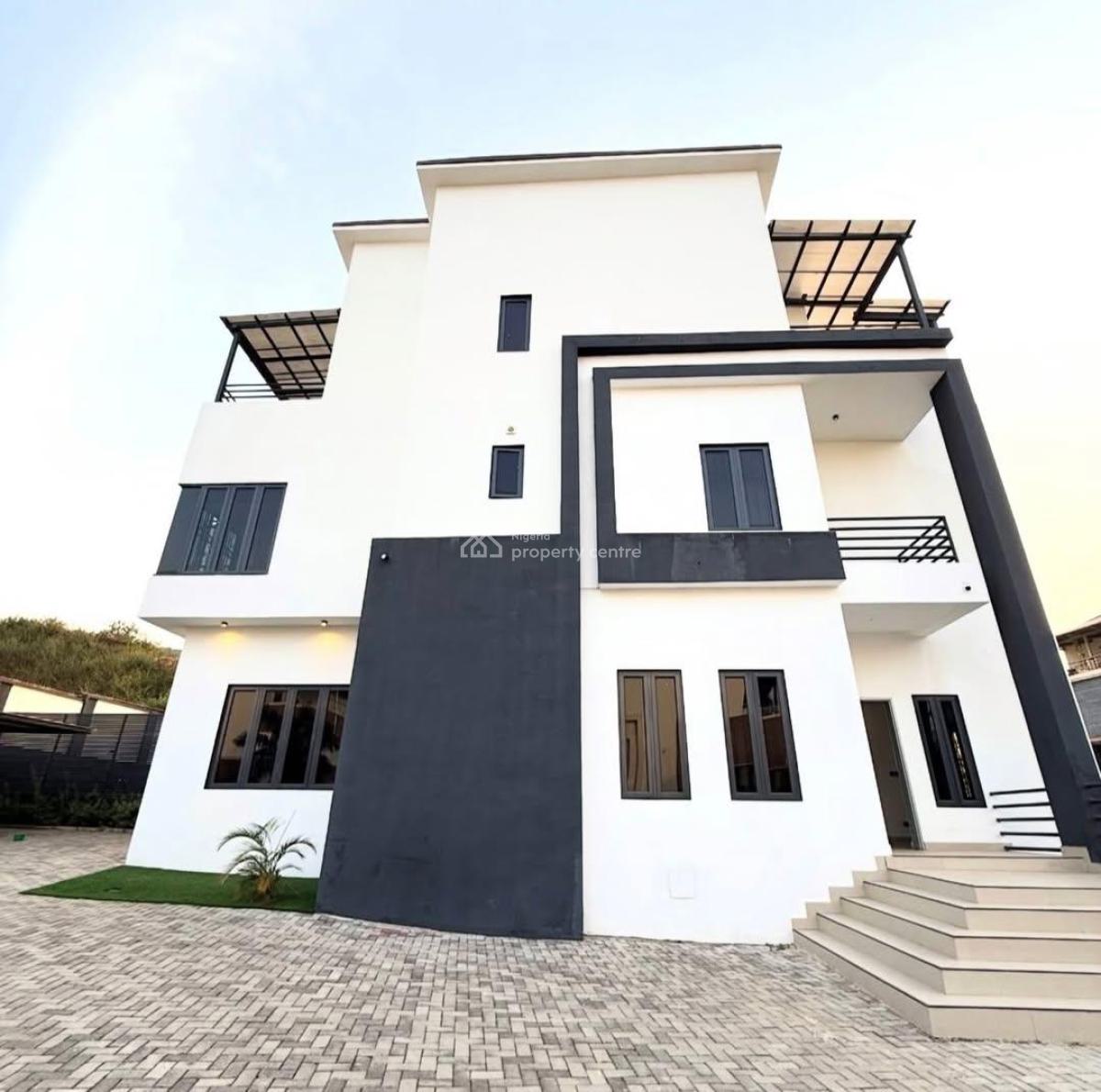 Newly Constructed 5 Bedroom Duplex with 2 Rooms Bq ,swimming Pool, Elevator, Guzape District, Abuja, Detached Duplex for Sale