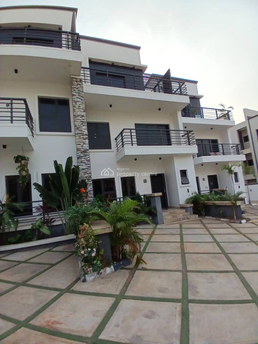Serviced 4 Bedroom Terraced Duplex with a Bq, Guzape District, Abuja, Terraced Duplex for Rent
