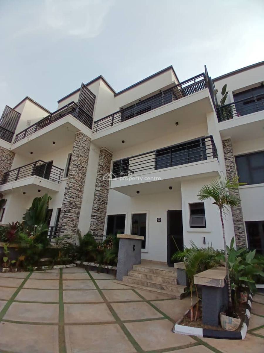 Serviced 4 Bedroom Terraced Duplex with a Bq, Guzape District, Abuja, Terraced Duplex for Rent