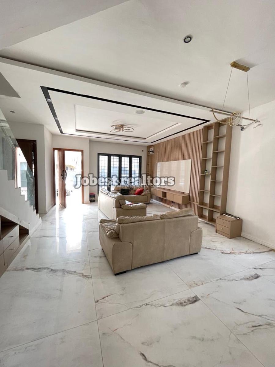 Smart 4 Bedroom Terrace Duplex with Bq in Secured Estate, Ologolo, Lekki, Lagos, Terraced Duplex for Rent