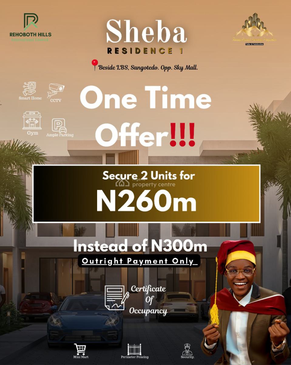 Premium Luxury Automated 4 Bedroom Terrace with Gym in a Serene Estate, After Novare Mall, Beside Lagos Business School, Sangotedo, Ajah, Lagos, Terraced Duplex for Sale