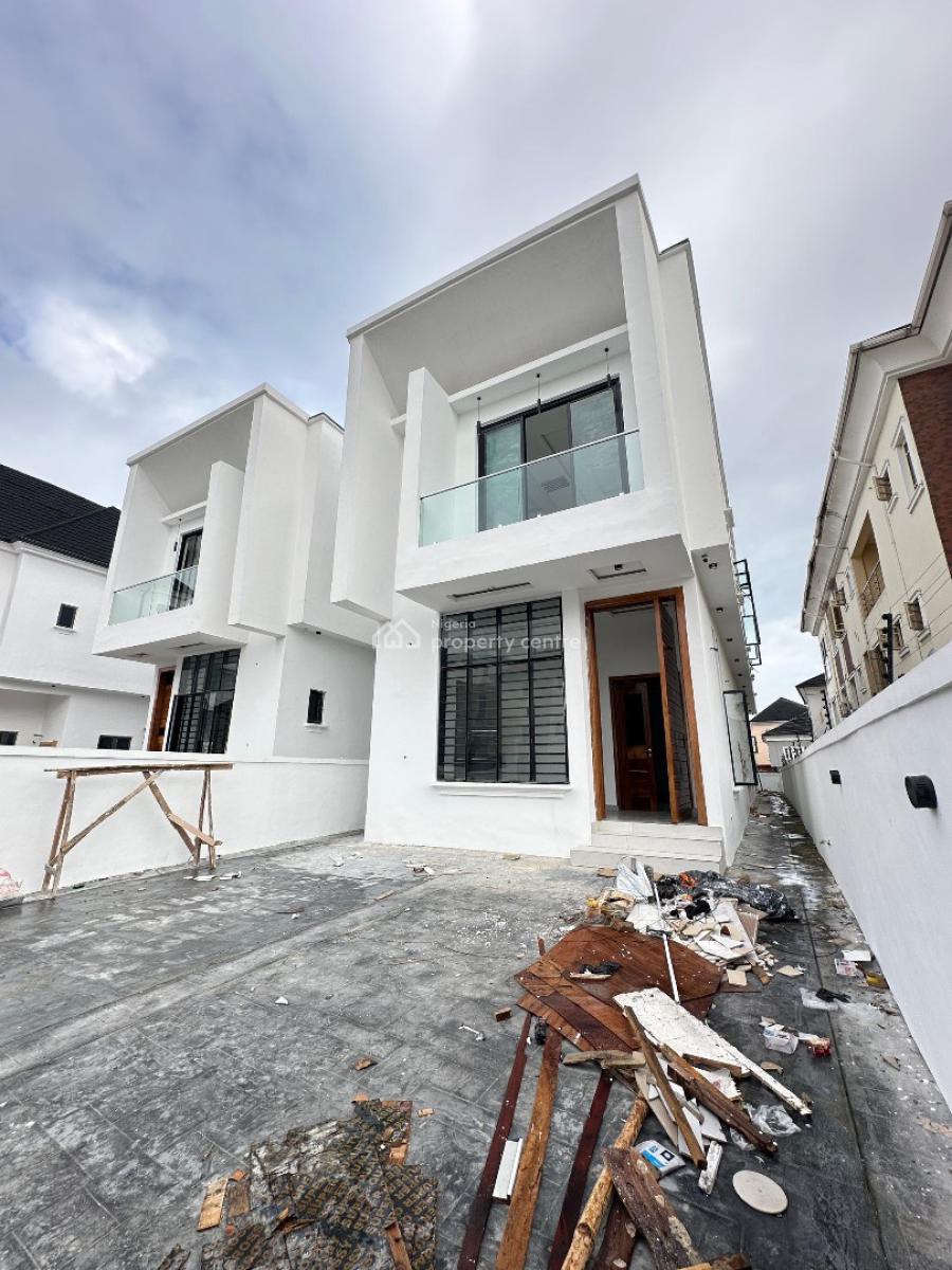 Contemporary Spacious 5 Bedroom Fully Detached Duplex with Bq, Osapa, Lekki, Lagos, Detached Duplex for Sale