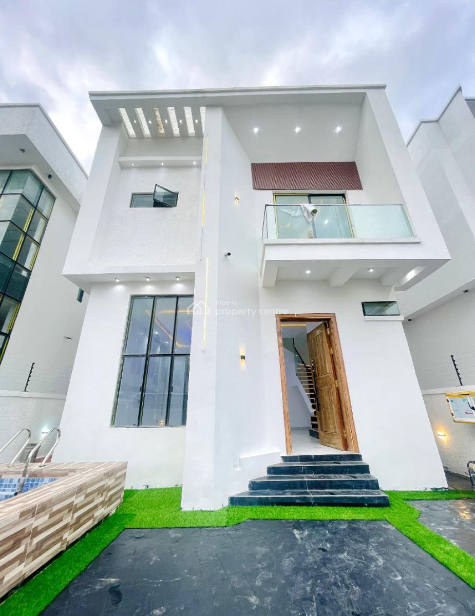 Amazing 4 Bedroom Duplex with a Bq and a Pool, Chevron, Lekki, Lagos, House for Sale