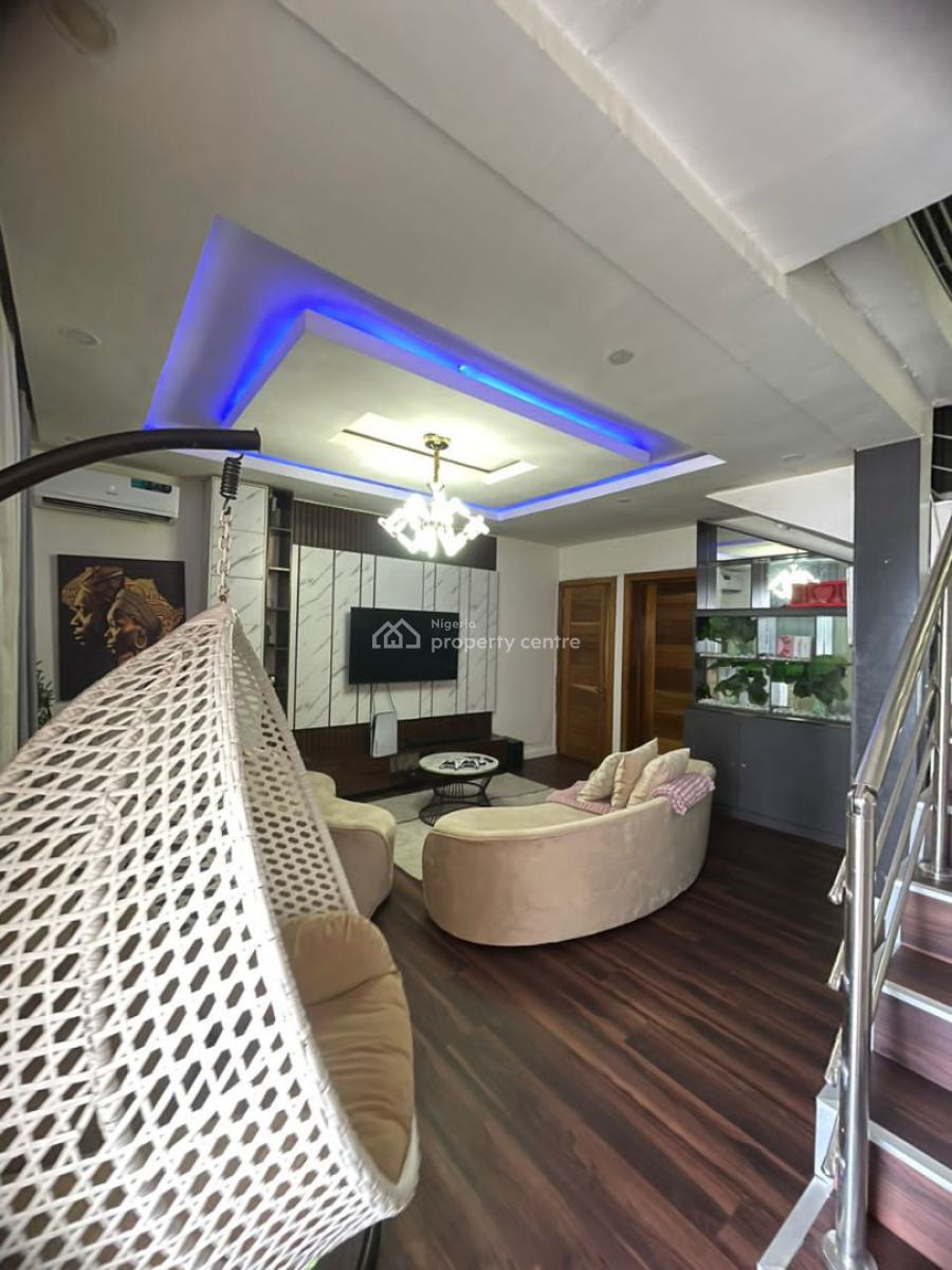 Fully Furnished and Serviced 2 Bed Duplex with Gym& Pool, Salem Bus Stop ,ikate Lekki, Lekki, Lagos, Terraced Duplex for Rent