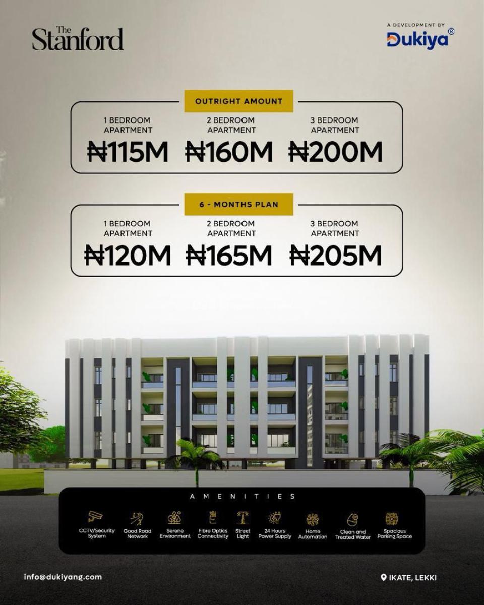 Specious Luxurious 3 Bedroom Apartment, Ilasan, Lekki, Lagos, Block of Flats for Sale