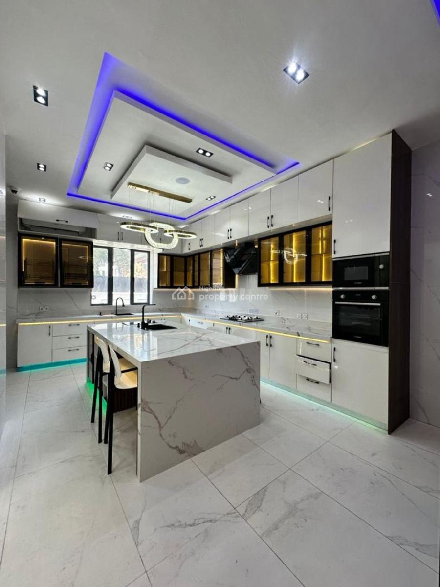 Well Fitted 6 Bedroom Contemporary Design Mansion with 1 En-suite Bq, Gated Estate in Ikate Lekki, Ikate, Lekki, Lagos, Detached Duplex for Sale