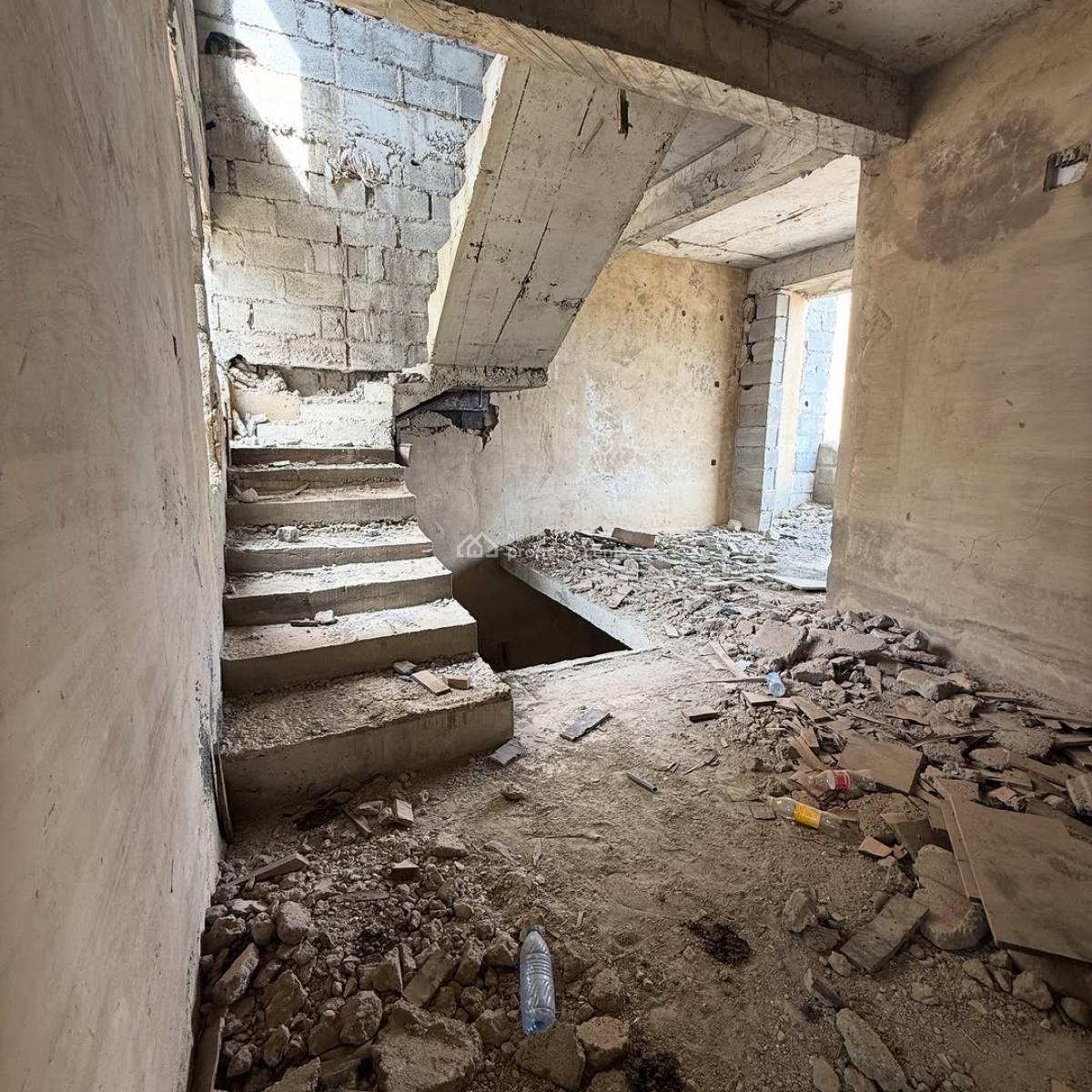 a Solidly Built Carcass 4-bedroom Terraced Duplex, Gwarinpa, Abuja, Terraced Duplex for Sale