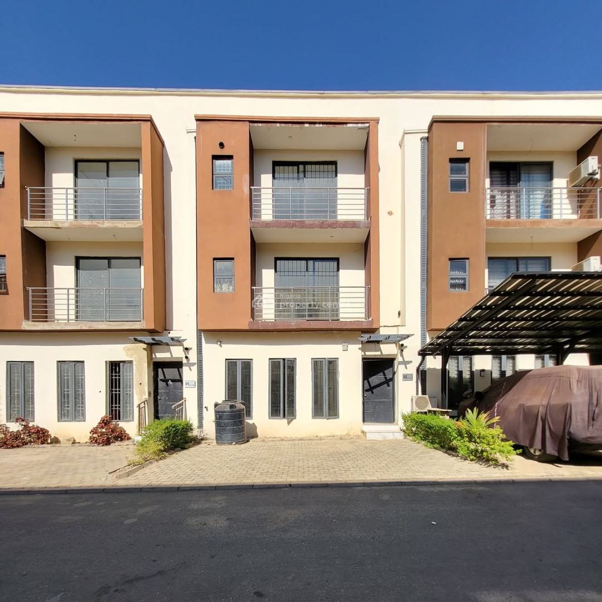 Brand New 4 Bedrooms Terrace Duplex with Two Living and One Room Bq, Apo, Abuja, Terraced Duplex for Sale