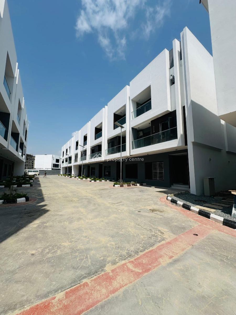 Beautifully Carved 4 Bedroom Terrace with Bq, Pool & Playground, Lekki Phase 1, Lekki, Lagos, Terraced Duplex for Rent