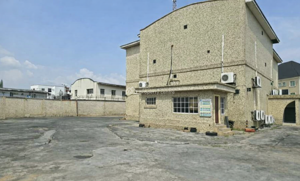 Investors Goldmine: Prime 4,111sqm Land + 2 Units  2-storey Buildings, Ilupeju, Lagos, Mixed-use Land for Sale