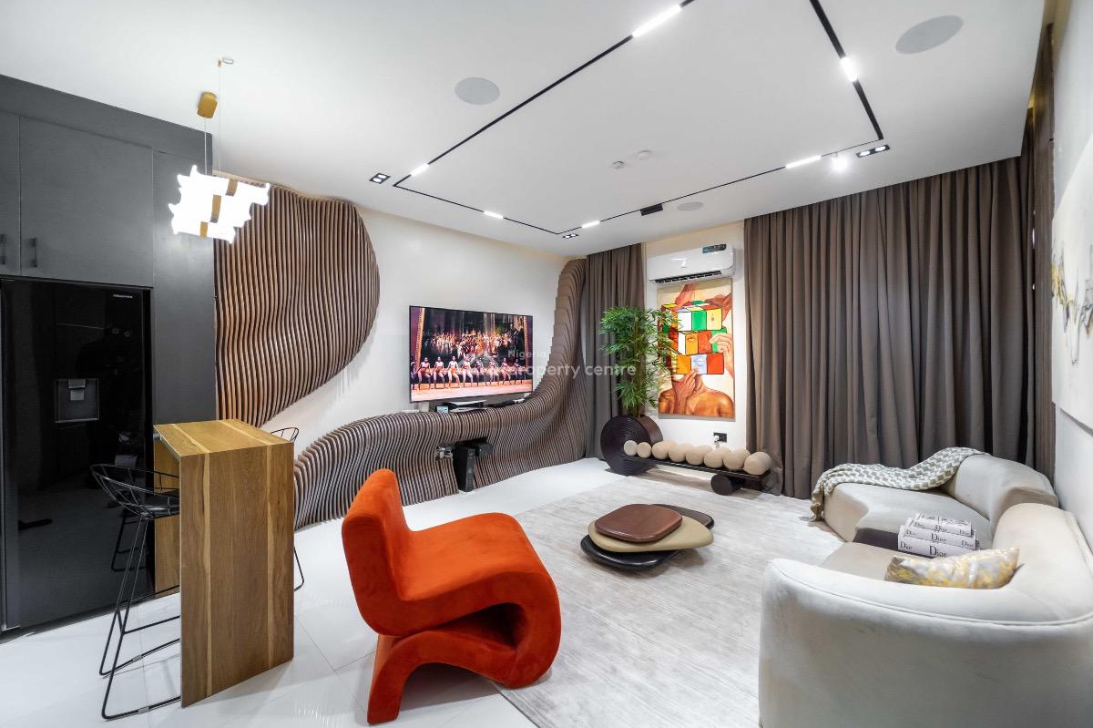 Sleek 1 Bed in a Secure Estate + Swimming Pool, Ps4 & Massive Balcony, Lekki Phase 1, Lekki, Lagos, Flat / Apartment Short Let