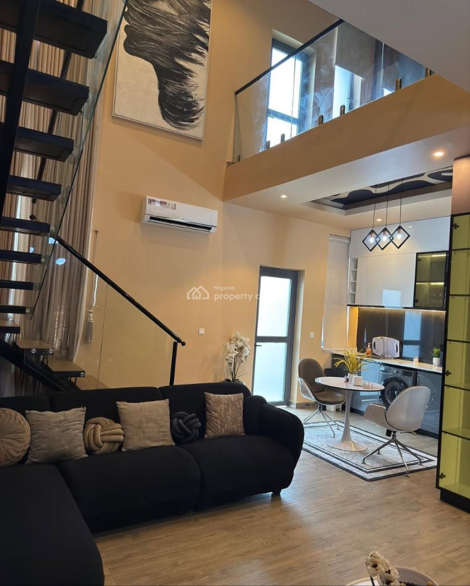 Luxurious 1 Bedroom Duplex Loft, in a Secure Estate with Pool, Lekki Phase 1, Lekki, Lagos, Flat / Apartment Short Let