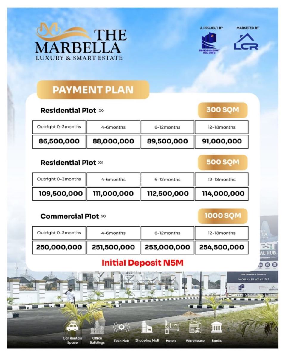 Luxury Land, Marbella Luxuy and Smart Estate, Lekki Expressway, Lekki, Lagos, Land for Sale