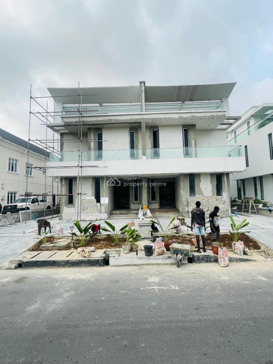 Luxuriously Built 5 Bedroom Semi Detached Duplex Plus Bq & Swimming Pool, Lekki, Lagos, House for Sale