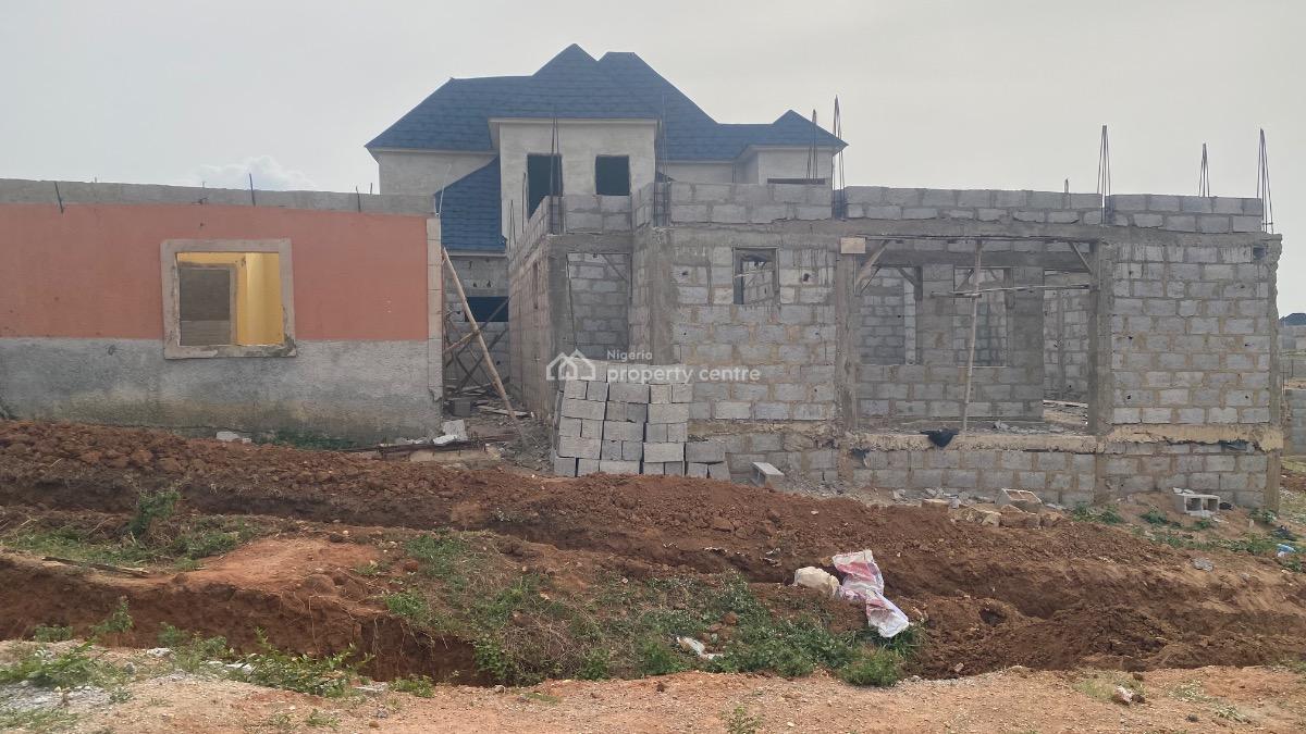 5 Bedroom Duplex at Decking Level with an Existing 2 Rooms, Crd, Behind New Site Estate, Fha (f.h.a), Lugbe District, Abuja, Detached Duplex for Sale