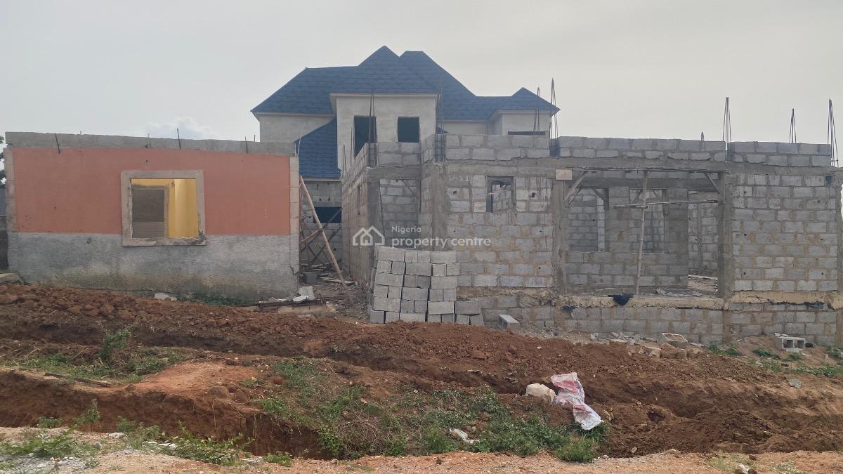 5 Bedroom Duplex at Decking Level with an Existing 2 Rooms, Crd, Behind New Site Estate, Fha (f.h.a), Lugbe District, Abuja, Detached Duplex for Sale