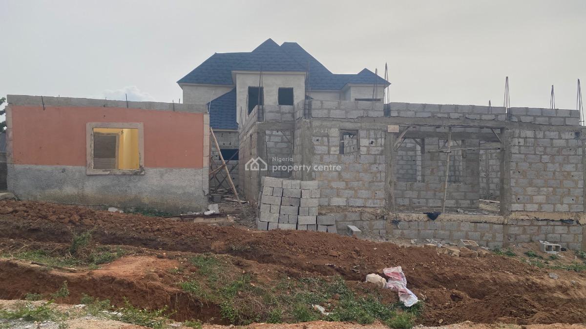 5 Bedroom Duplex at Decking Level with an Existing 2 Rooms, Crd, Behind New Site Estate, Fha (f.h.a), Lugbe District, Abuja, Detached Duplex for Sale