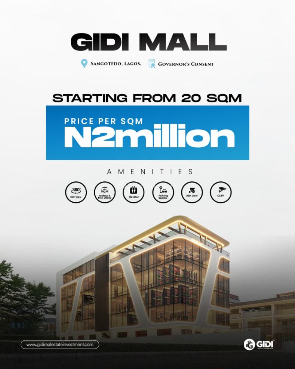 Luxury Shops at Gidi Mall, Km 31, Lekki-epe Expressway, By The Patron Hotel, Sangotedo, Sangotedo, Ajah, Lagos, Plaza / Complex / Mall for Sale