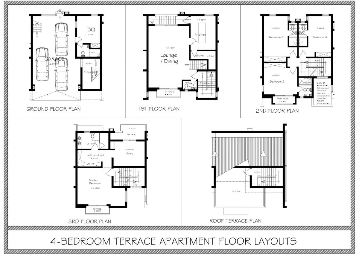 4 Bedroom Terrace, Oral Estate, Ikota, Lekki, Lagos, House for Sale