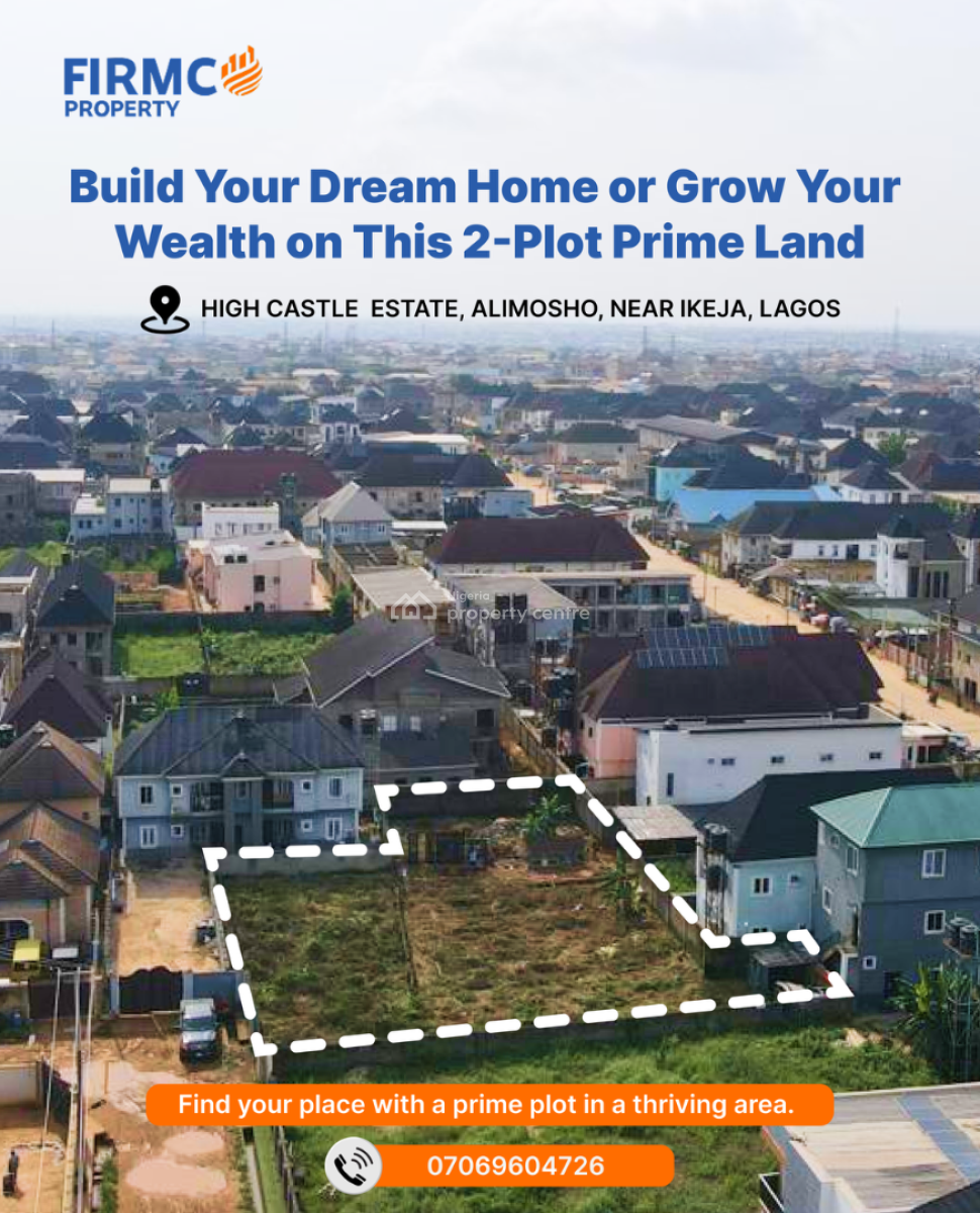 Perfectly Sited 2 Plots of Land, Highcastle Estate, Alimosho, Lagos, Residential Land for Sale