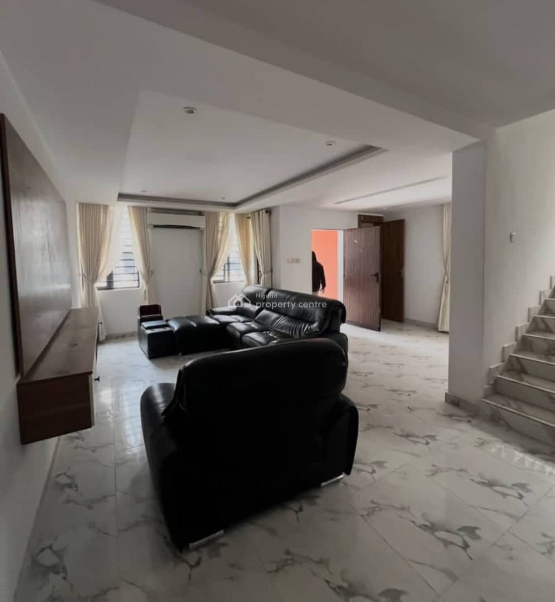 Unfurnished 4 Bedroom Terrace Duplex with Bq Fitted Kitchen, Ikate, Lekki, Lagos, Terraced Duplex for Rent