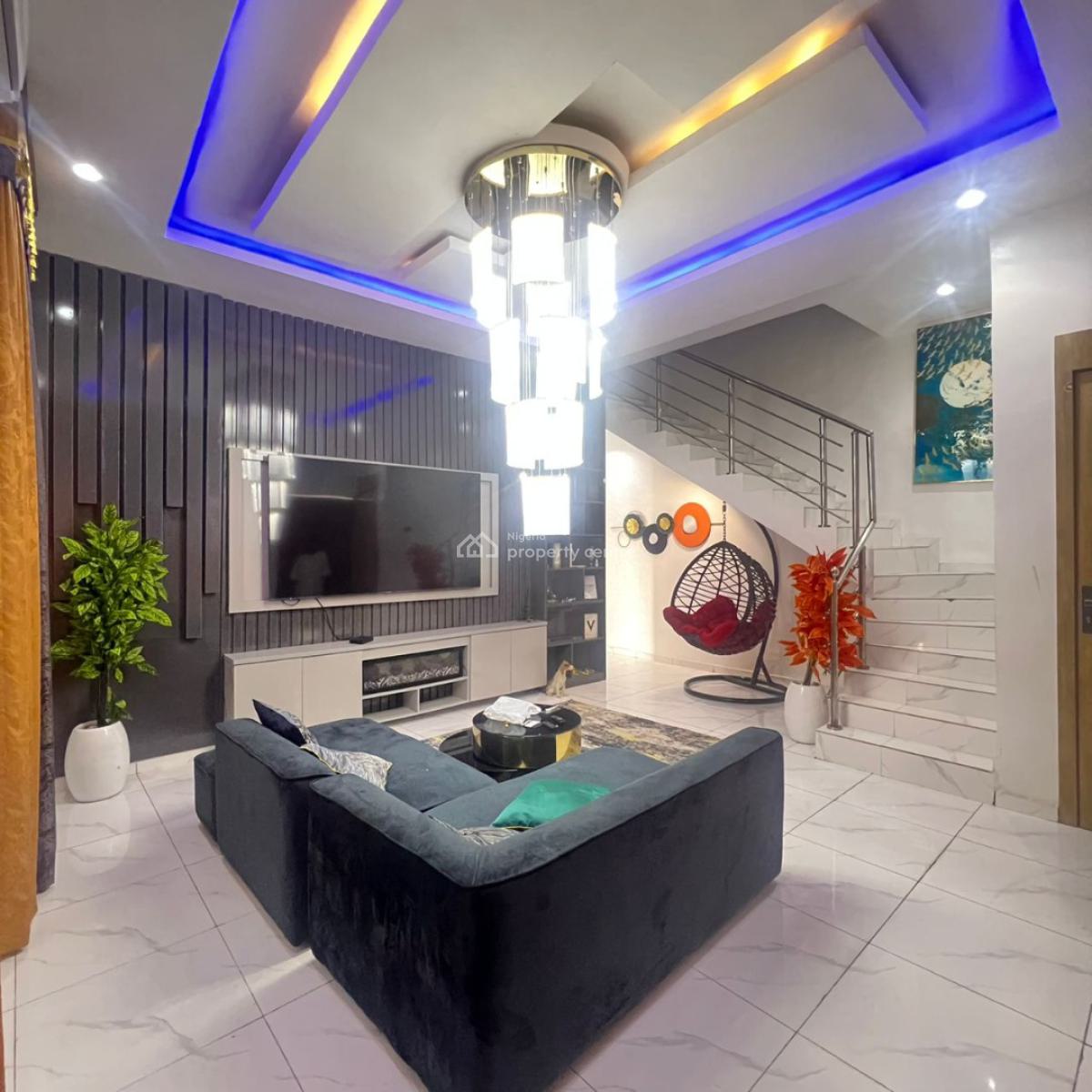 Fully Furnished 4 Bedroom Semi Detached Duplex with Bq., Ajah, Lagos, Semi-detached Duplex for Rent