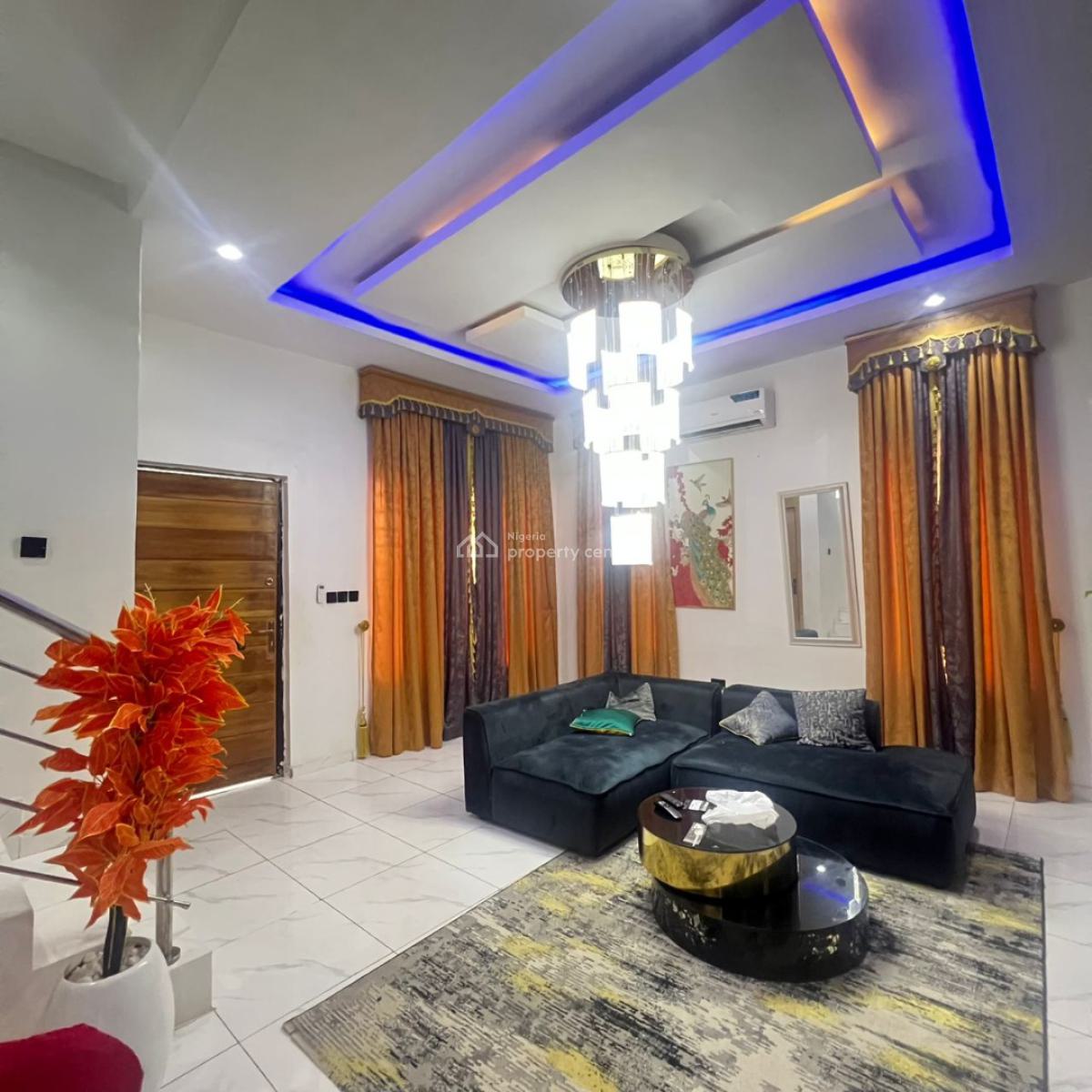 Fully Furnished 4 Bedroom Semi Detached Duplex with Bq., Ajah, Lagos, Semi-detached Duplex for Rent