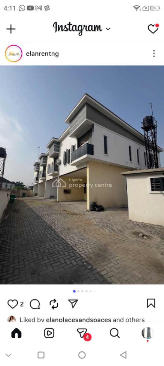Spacious 4 Bedroom Terrace Duplex, Ikota, Lekki, Lagos, Terraced Duplex for Sale