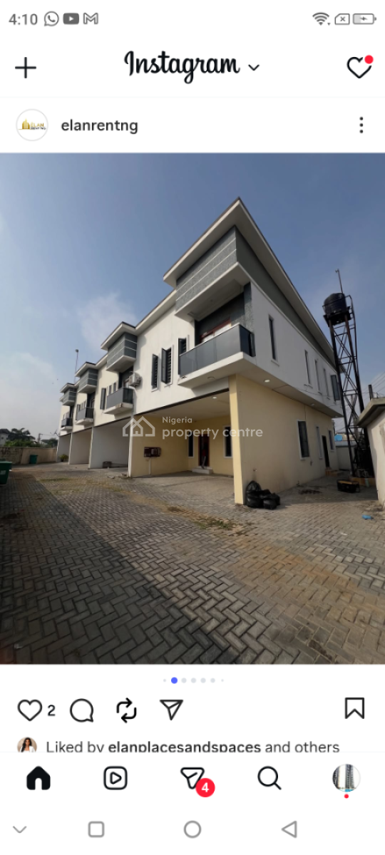 Spacious 4 Bedroom Terrace Duplex, Ikota, Lekki, Lagos, Terraced Duplex for Sale