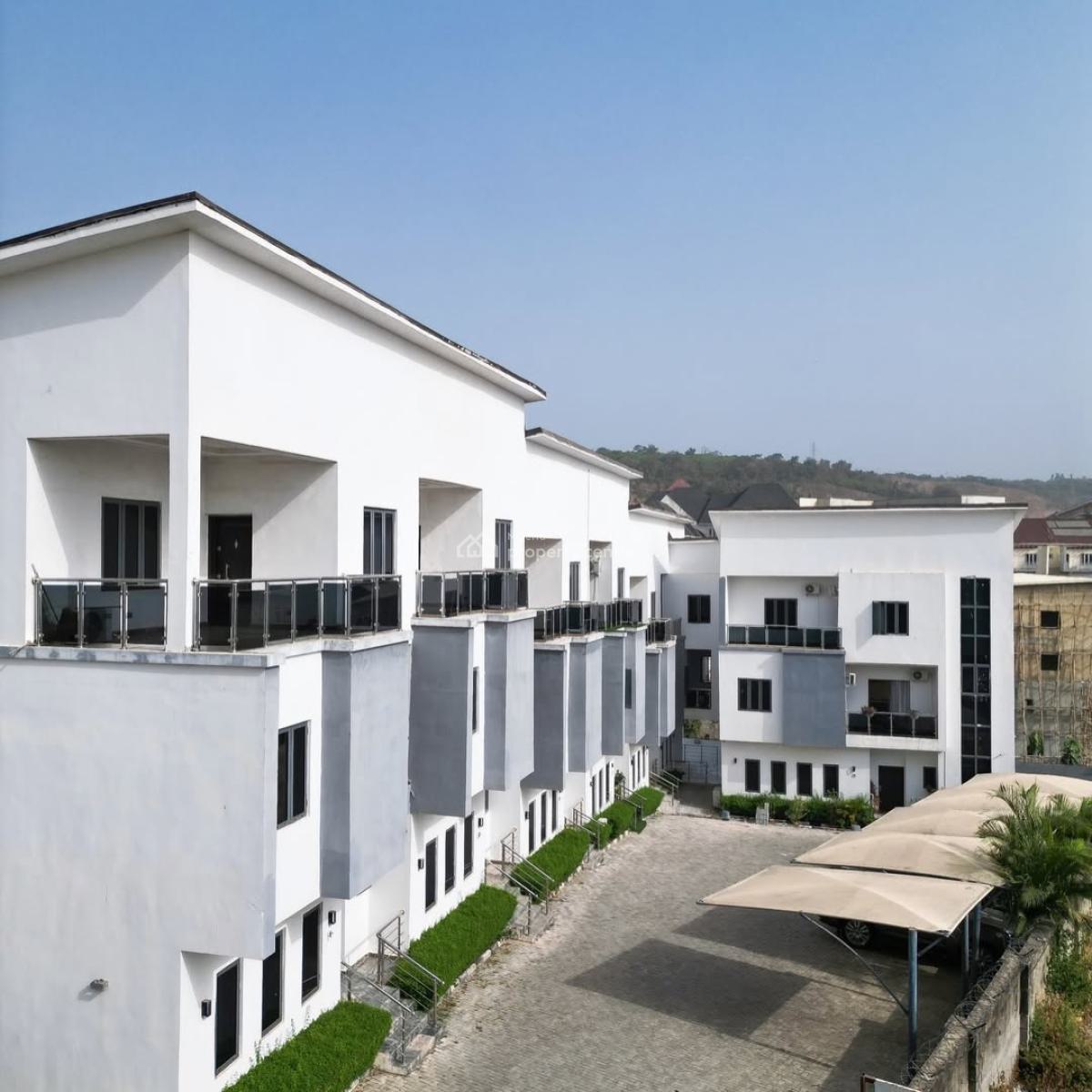 Brand New 4 Bedroom Terrace Duplex with Bq , 2 Living Rooms,, Guzape District, Abuja, Terraced Duplex for Sale