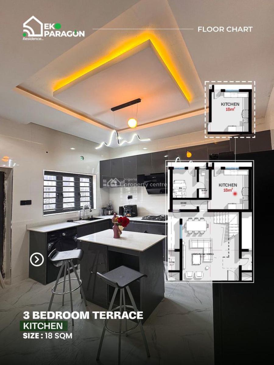 Affordable 3 Bedroom Hotel Styled Duplex, Eko Paragon Residence, Abijo, Lekki, Lagos, Terraced Duplex for Sale