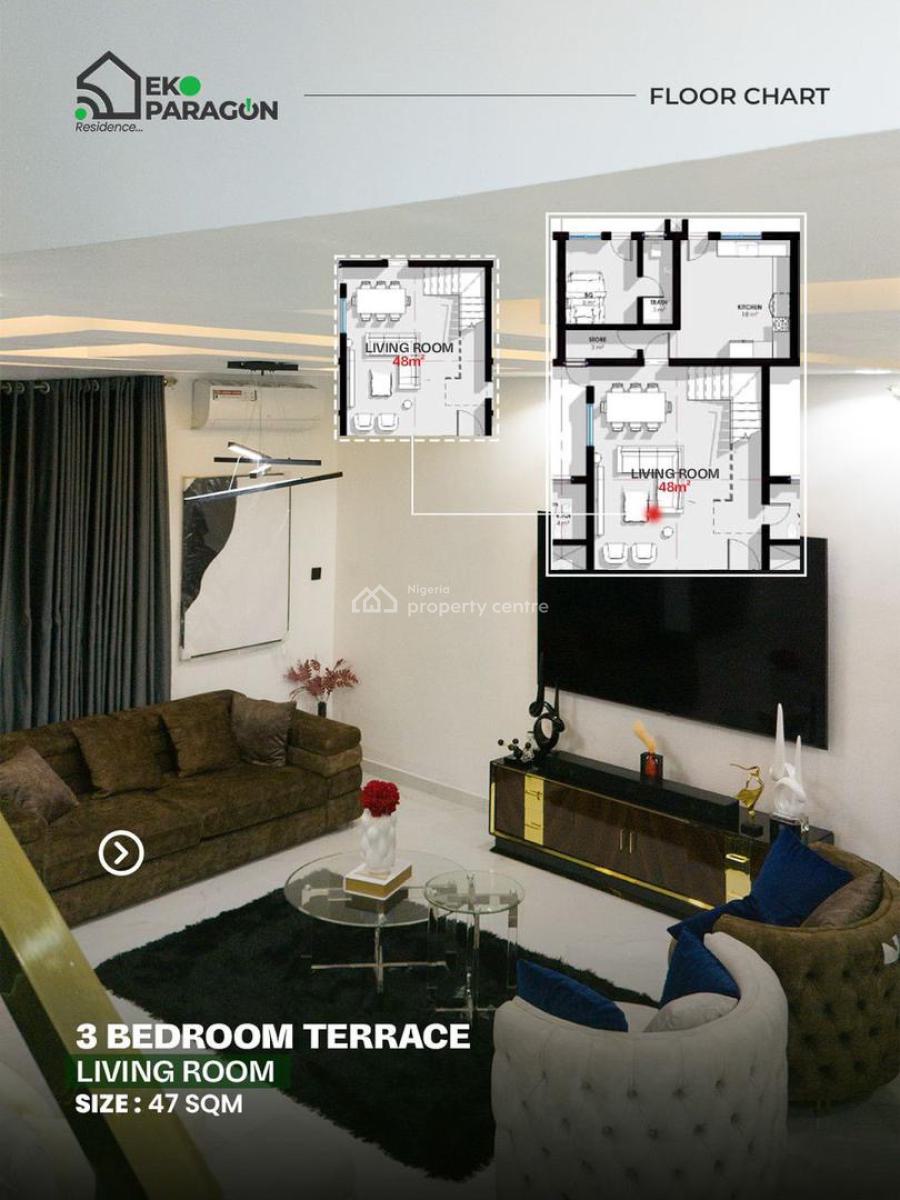 Affordable 3 Bedroom Hotel Styled Duplex, Eko Paragon Residence, Abijo, Lekki, Lagos, Terraced Duplex for Sale