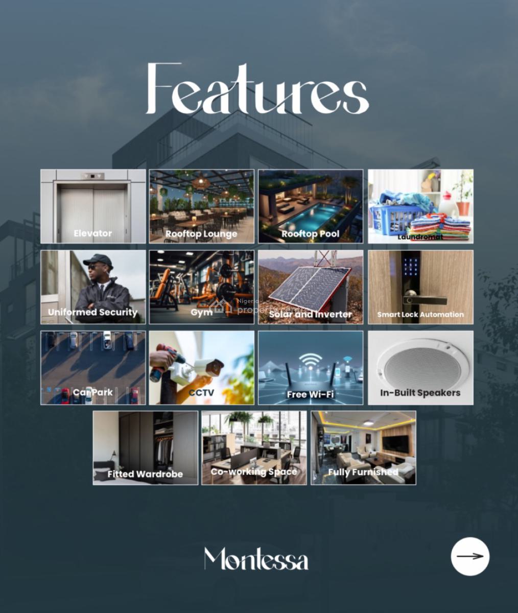 Fully Furnished 1 Bedroom Apartment for Airbnb Returns, Furnished Shortlet Apartment with Rooftop Lounge, Co-workspace, Pool,, Yaba, Lagos, Flat / Apartment for Sale