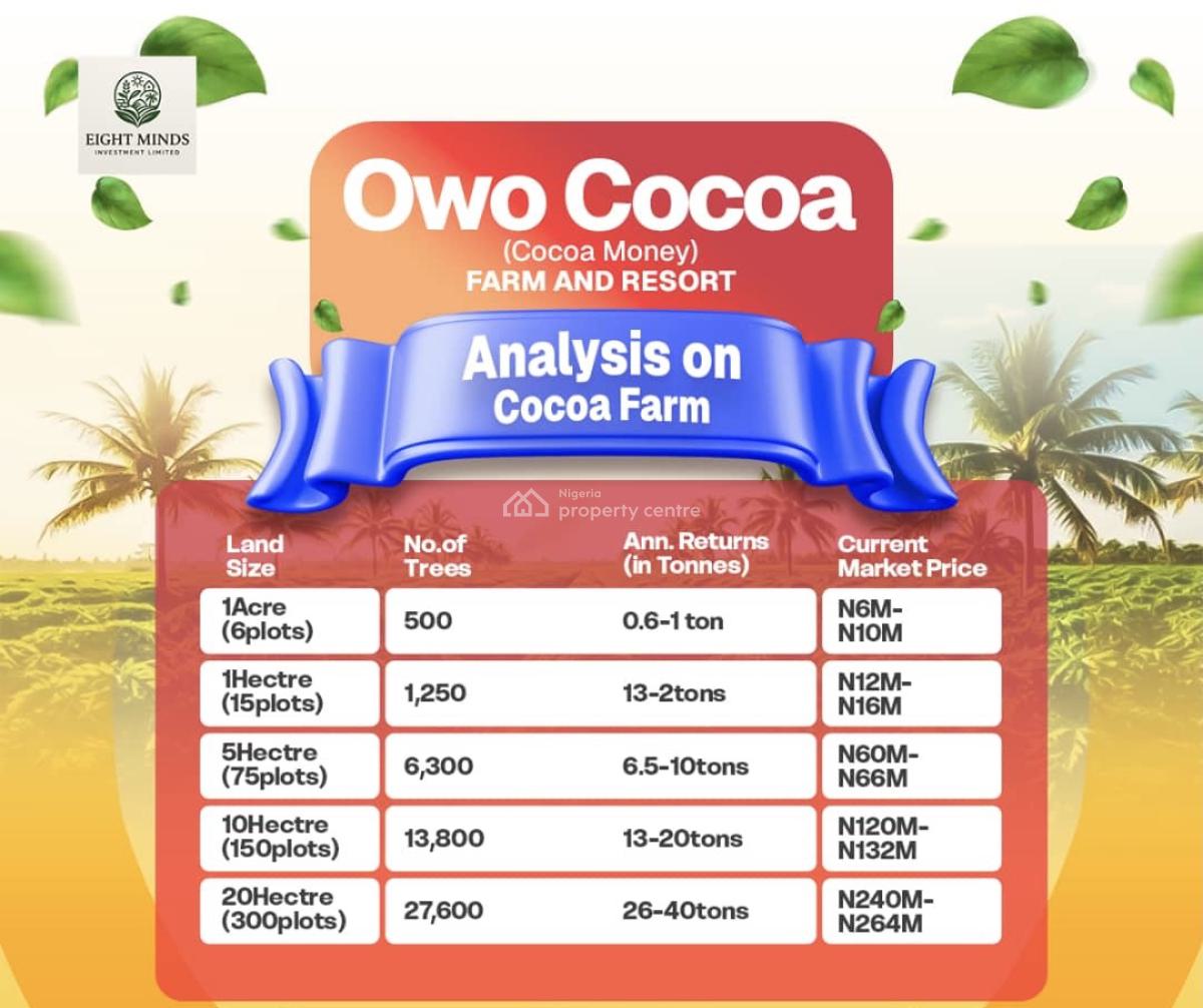 Invest in Owo Cocoa and Earn More Than N5m Annually, Agro Land Investment Ownership, Obafemi Owode, Ogun, Mixed-use Land for Sale