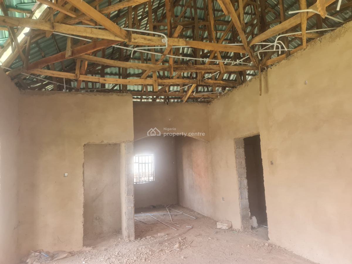 Solidly Built 3 Bedroom Bungalow with 1 Bedroom Bq, Estate Song Vom Road, Lugbe District, Abuja, Detached Bungalow for Sale