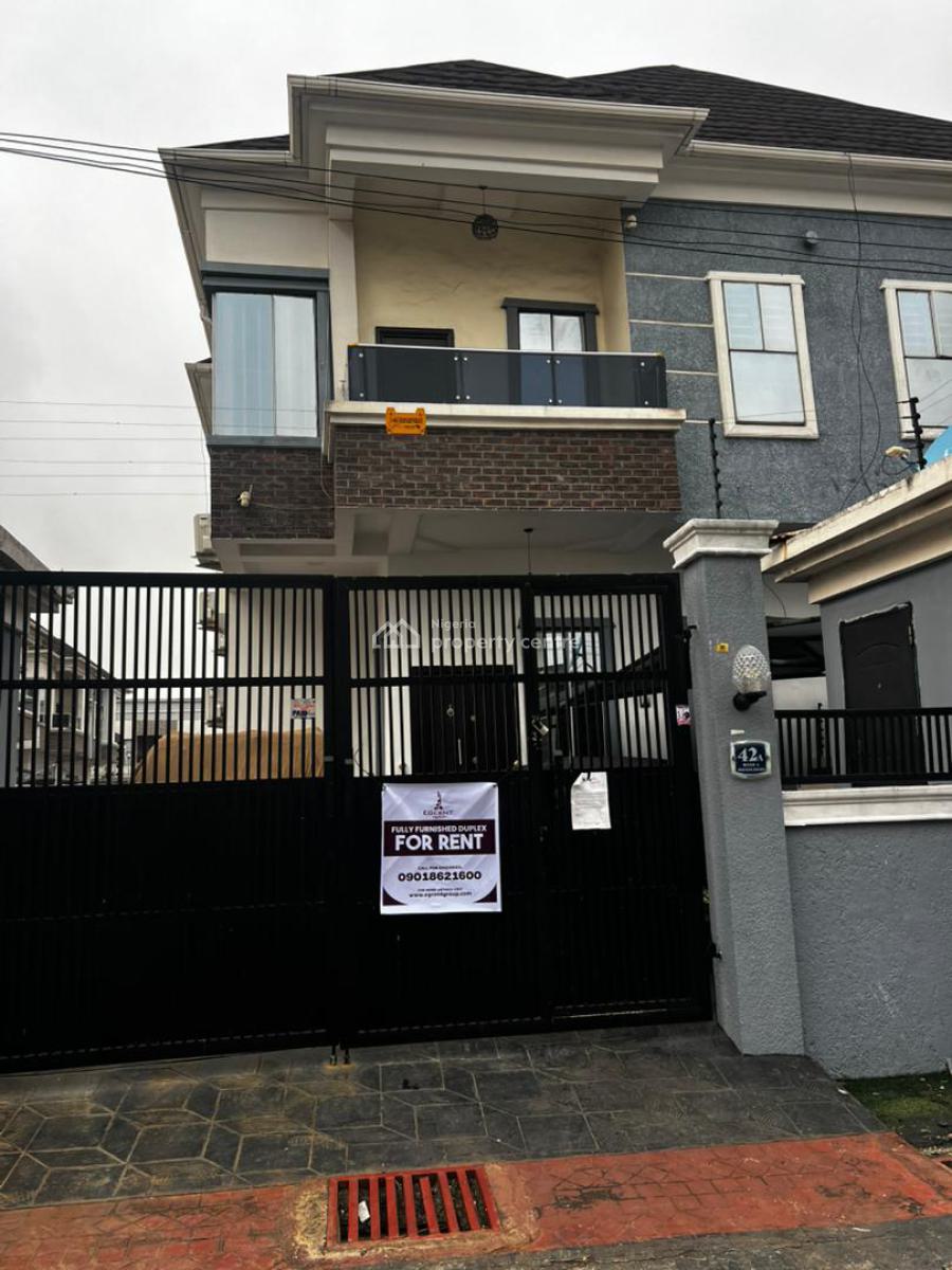 Privately Gated Fully Furnished 4  Bedroom Semi-detached Duplex, Ikota, Lekki, Lagos, Semi-detached Duplex for Rent