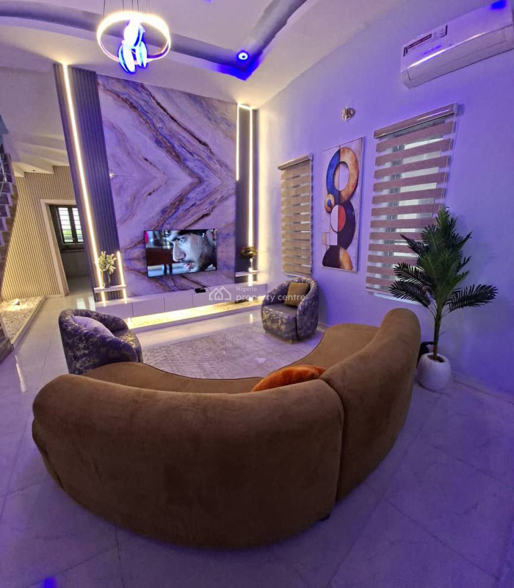 Brand New  Tastefully Furnished Luxury 4 Bedroom Duplex, Chevron, Lekki, Lagos, Semi-detached Duplex Short Let
