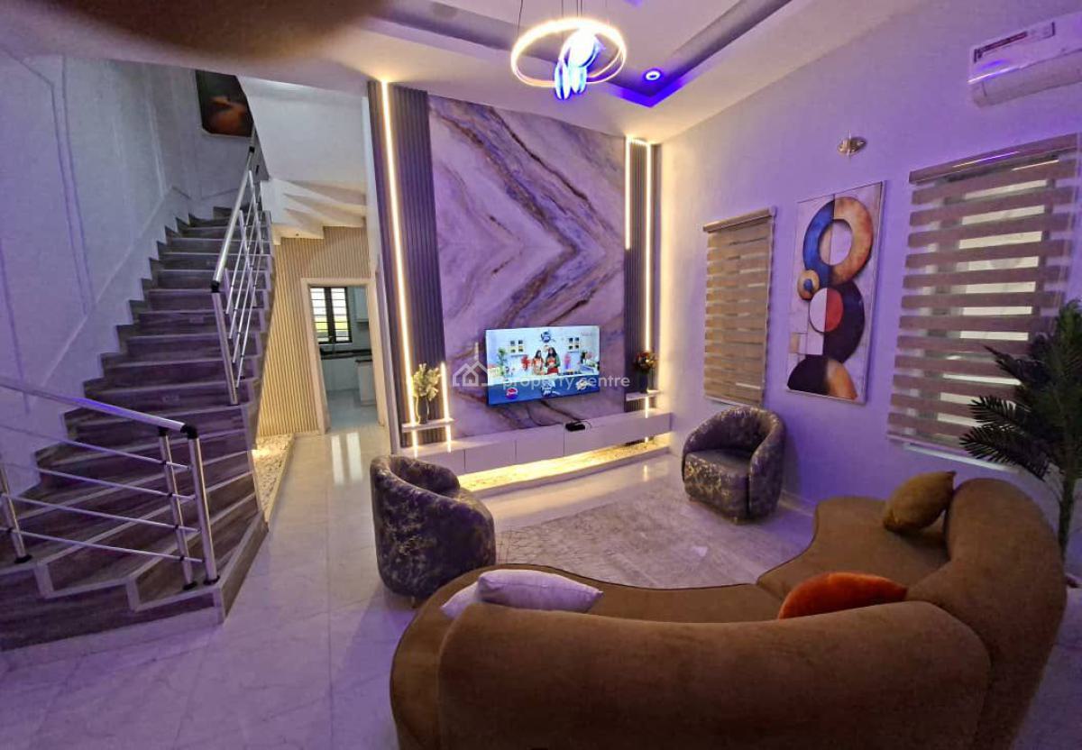 Brand New  Tastefully Furnished Luxury 4 Bedroom Duplex, Chevron, Lekki, Lagos, Semi-detached Duplex Short Let