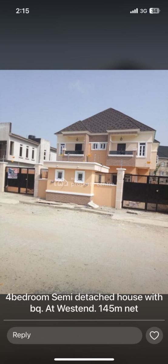 Megamount Estate Lekki Lagos 4bedroom Semi Detached, Megamount Estate, Lekki, Lagos, Semi-detached Duplex for Sale