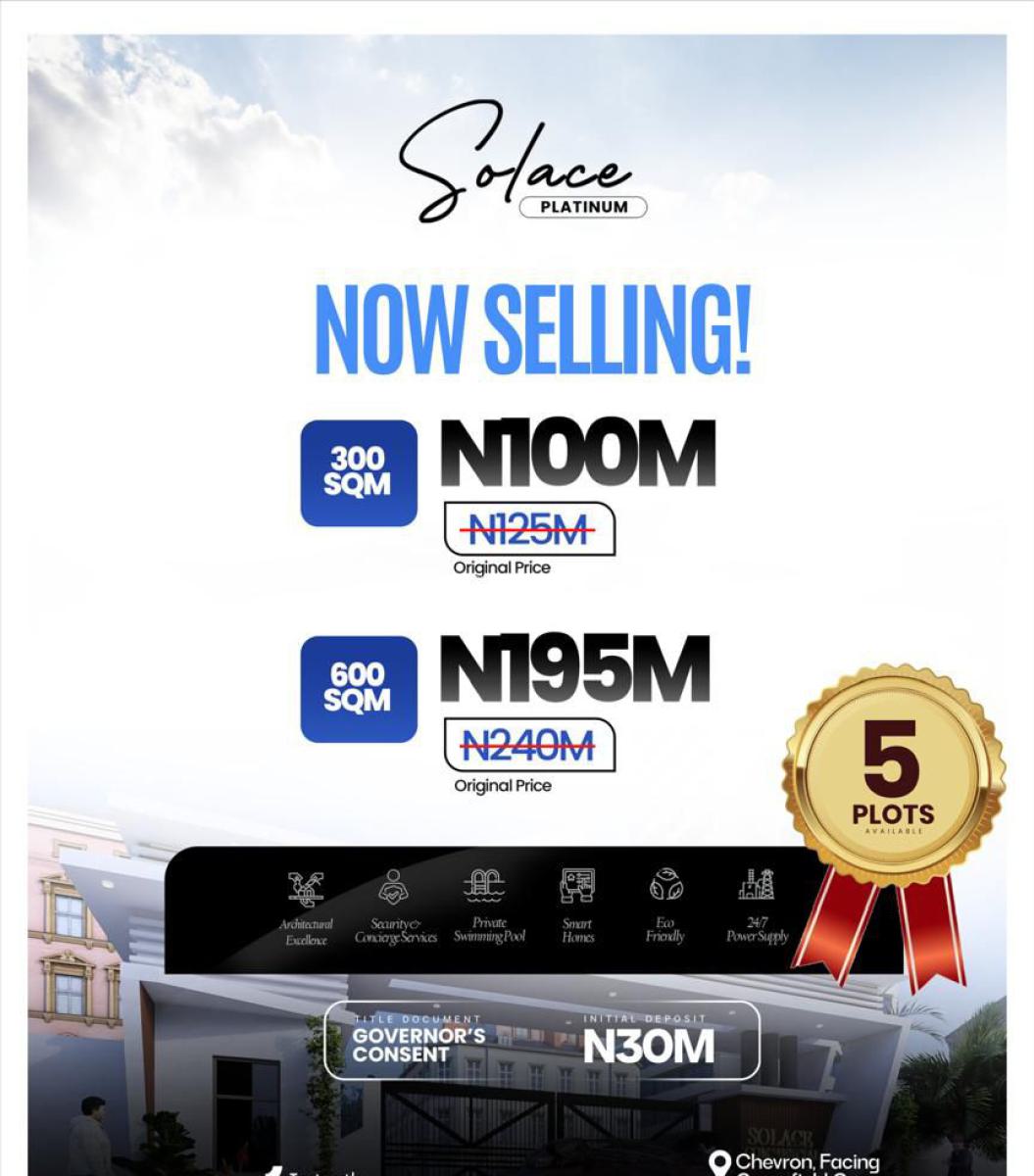 Premium Land in Premium Spot with Governors Consent, Chevron Lekki, Lekki, Lagos, Residential Land for Sale