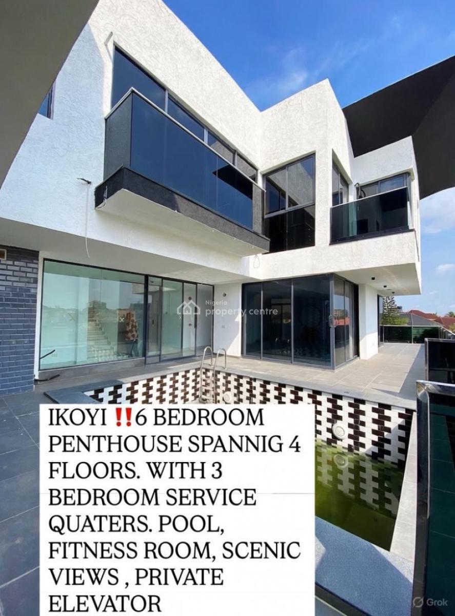 Smart 5 Bedroom Penthouse with Bq, Ikoyi, Ikoyi, Lagos, Detached Duplex for Sale