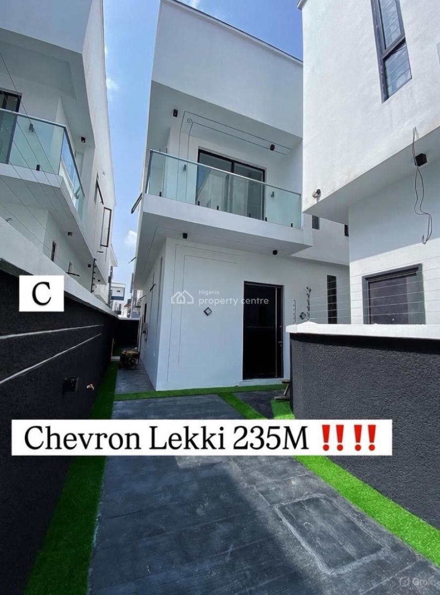 Contemporary 4 Bedroom Semi Detached Duplex with Bq, Chevron, Lekki, Lagos, Semi-detached Duplex for Sale