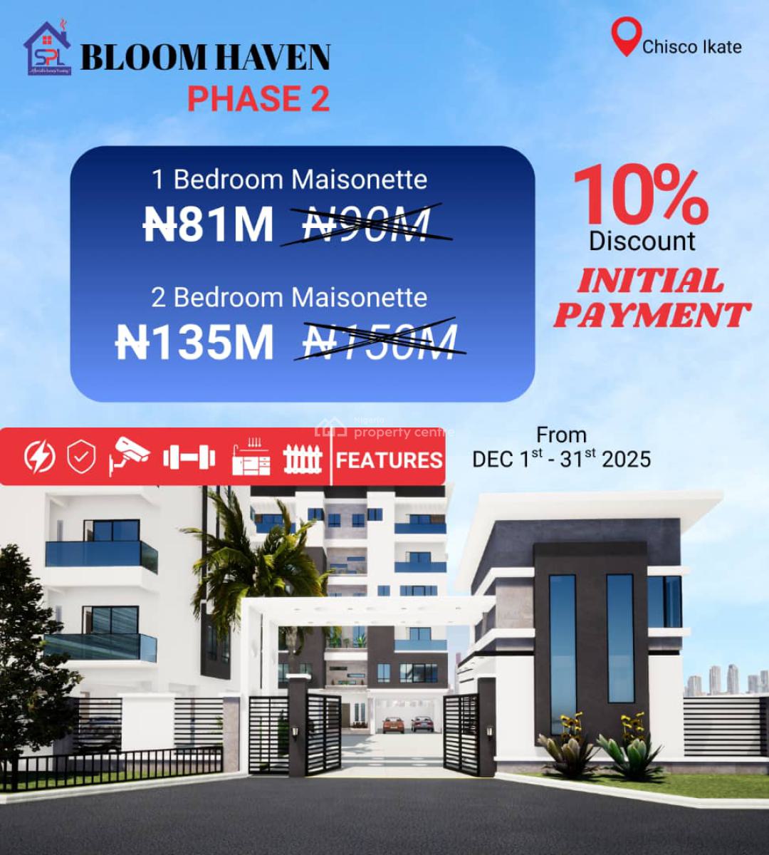 Bloom Haven Phase 2. Chisco, Ikate., Along The Coaster Expressway, Get Special Discount on Initial Deposit, Ikate, Lekki, Lagos, Flat / Apartment for Sale