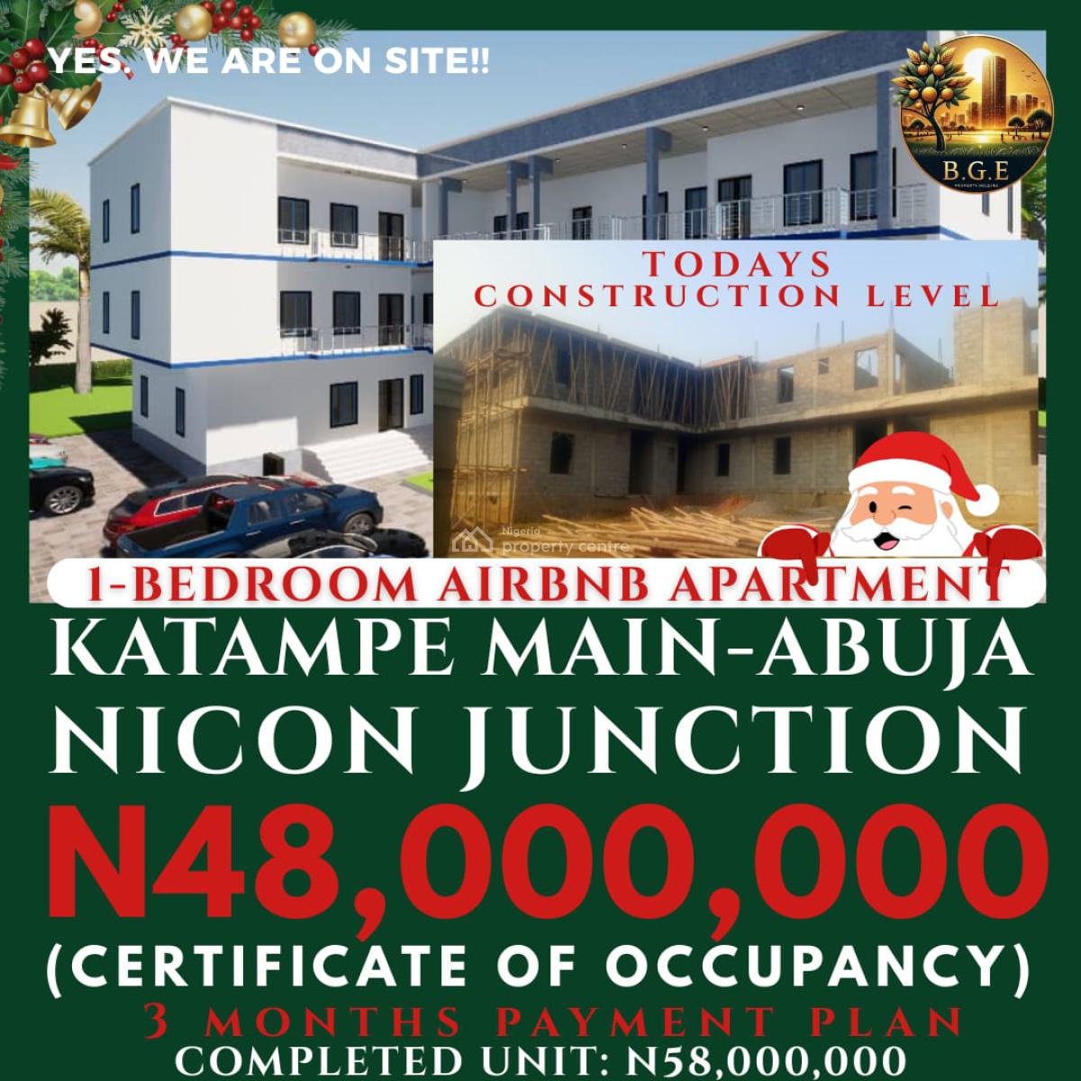 Spacious 1 Bedroom, Katampe Main By Nicon Junction, Katampe (main), Katampe, Abuja, Mini Flat (room and Parlour) for Sale