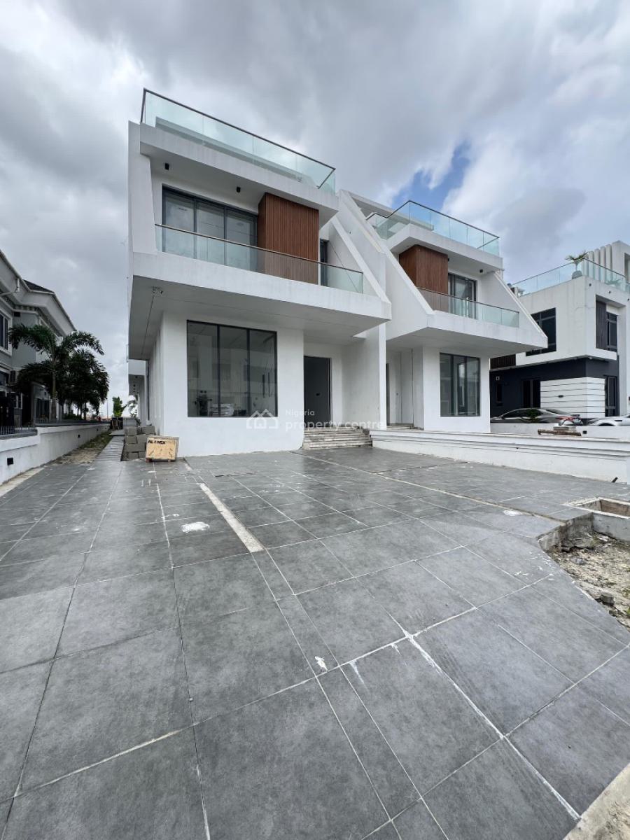 Magnificent 5 Beds Semi Detached  with a Pool, Lounge, Elevator, Cinem, Cowrie Creek Estate, Ikate Elegushi, Lekki, Lagos, Semi-detached Duplex for Sale