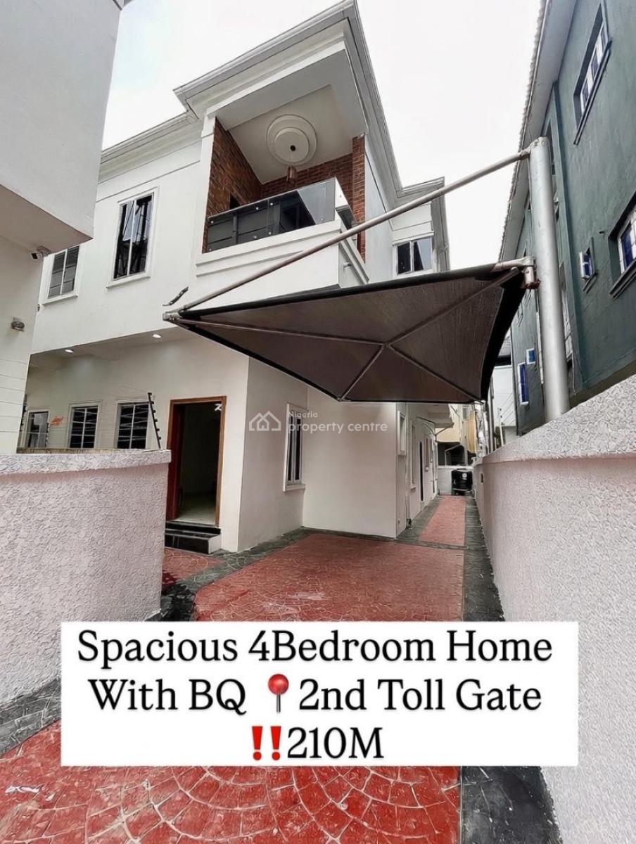 Modern 4 Bedroom Semi Detached Duplex with Bq, 2nd Toll Gate, Lekki, Lagos, Semi-detached Duplex for Sale