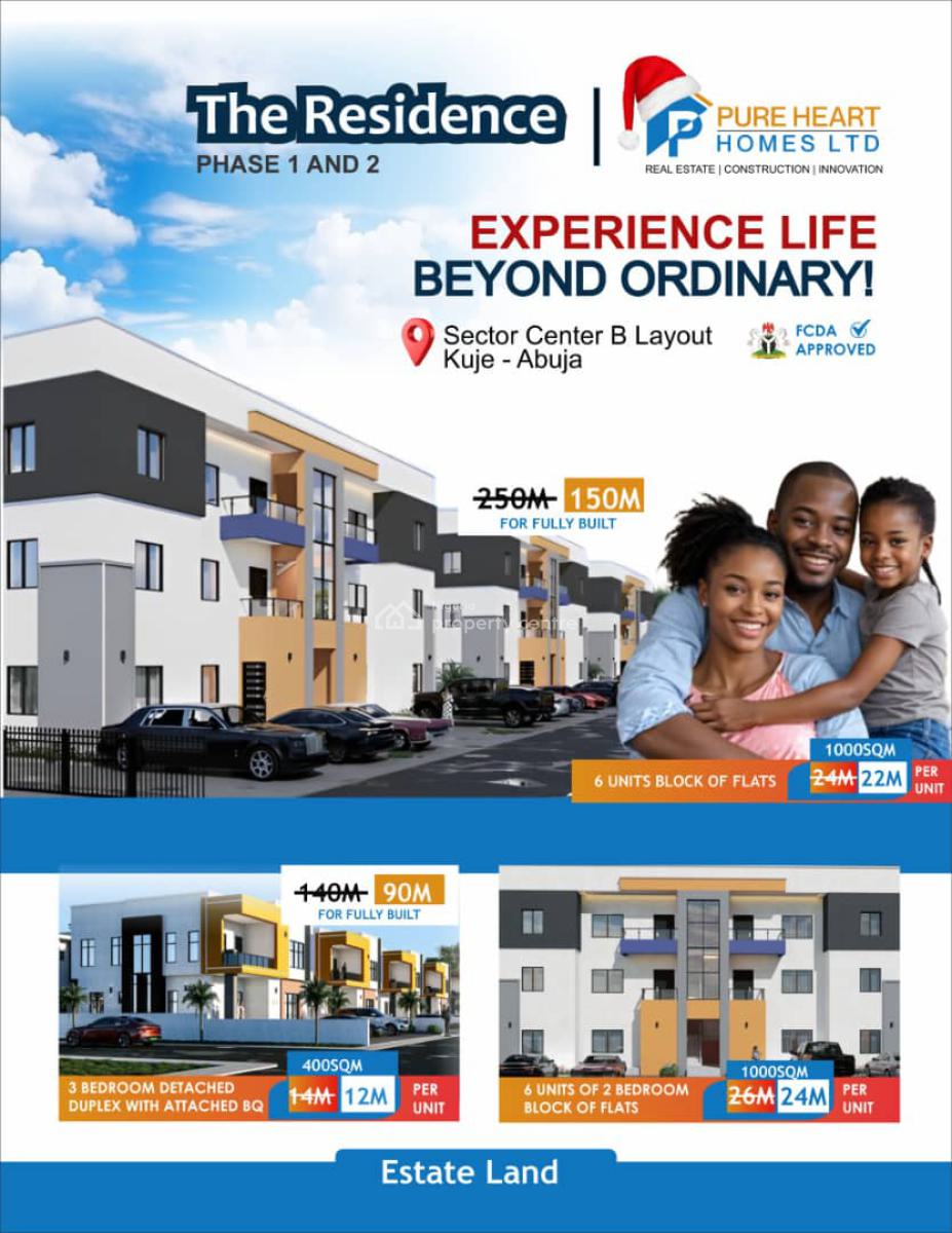 Luxury 2bedrooms Flat (the Residence), Sector Center B Layout, The Residence, Kuje, Abuja, Flat / Apartment for Sale