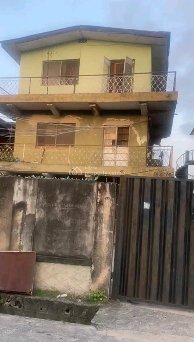 Demolishable Building (6 Units 2 Bedroom Flat) on Dry Land, Alh Jimoh Oladehinde, Ifako, Gbagada, Lagos, Block of Flats for Sale