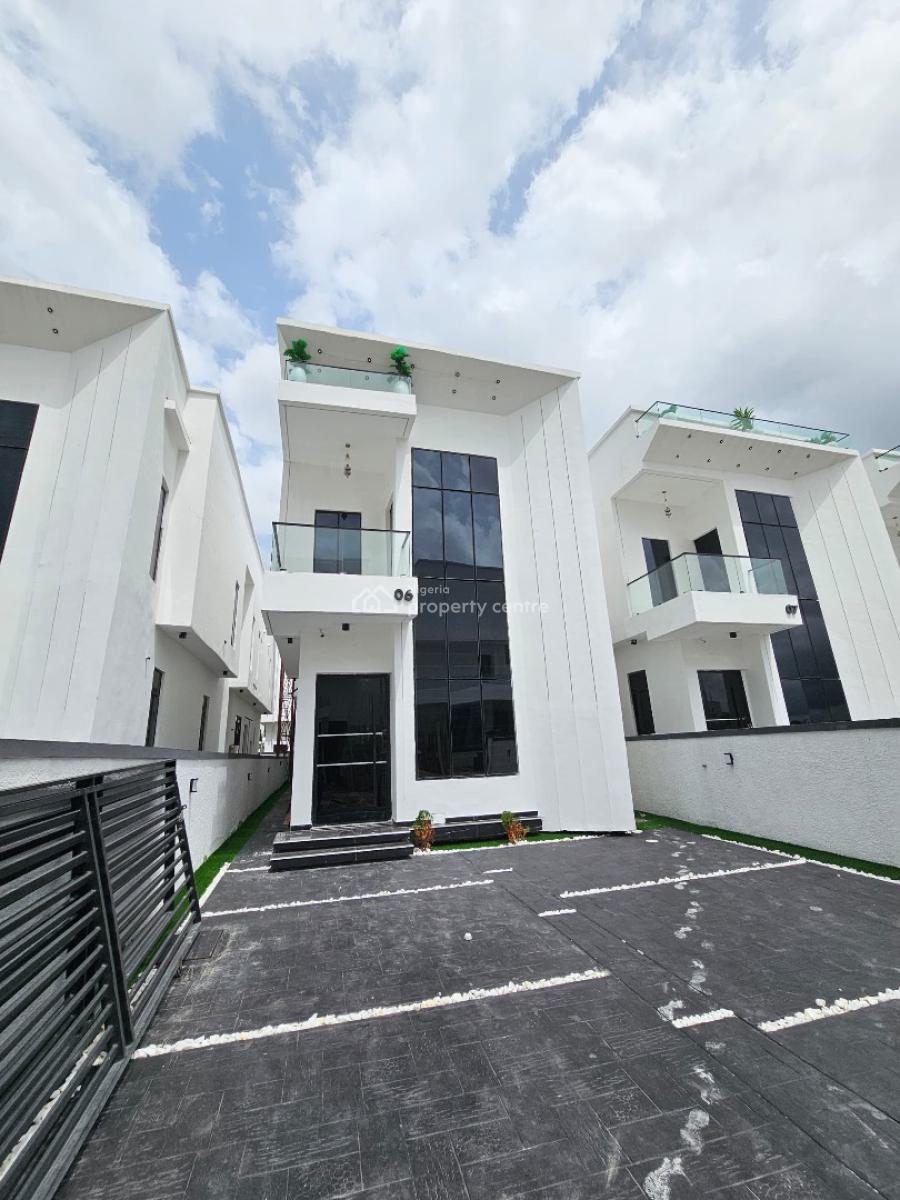 Spacious 5 Bedroom Fully Detached Duplex with Bq and Pool, Chevron, Lekki, Lagos, Detached Duplex for Sale